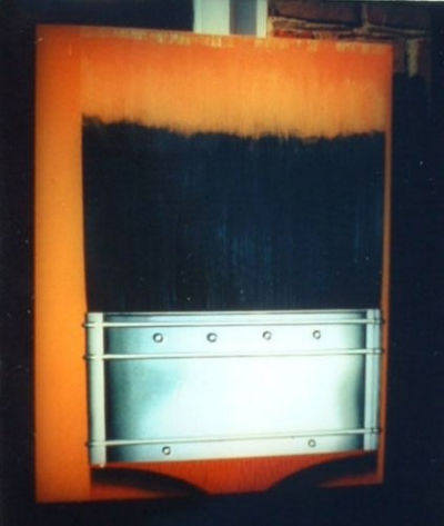 Painted panel for brush manufacturer's exhibition sign. Painted panel for brush manufacturer's exhibition sign.